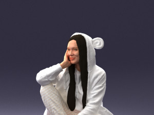 sitting girl 0614 3D Model
