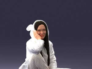 sitting girl 0614 Modèle 3D