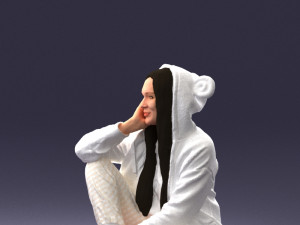 sitting girl 0614 Modèle 3D