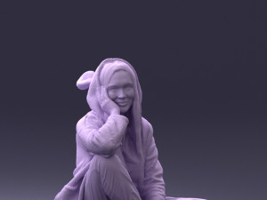 sitting girl 0614 Modèle 3D