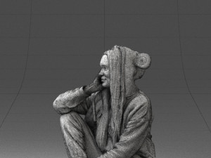 sitting girl 0614 Modèle 3D