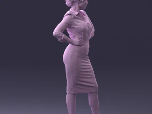 linda mulher 0822 impress&atilde;o 3d pronta Modelo de Impressão 3D