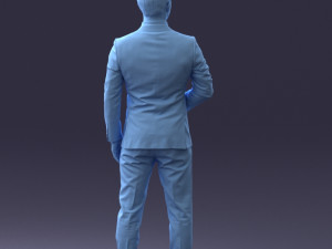 man in blue fashion suit 0905 3d print ready 3Dプリントモデル