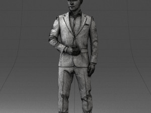 man in blue fashion suit 0905 3d print ready 3Dプリントモデル