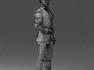 man in blue fashion suit 0905 3D Model