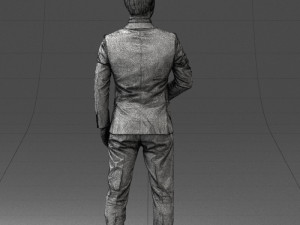 man in blue fashion suit 0905 3D Model