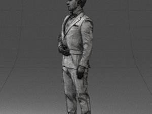 man in blue fashion suit 0905 3D Model