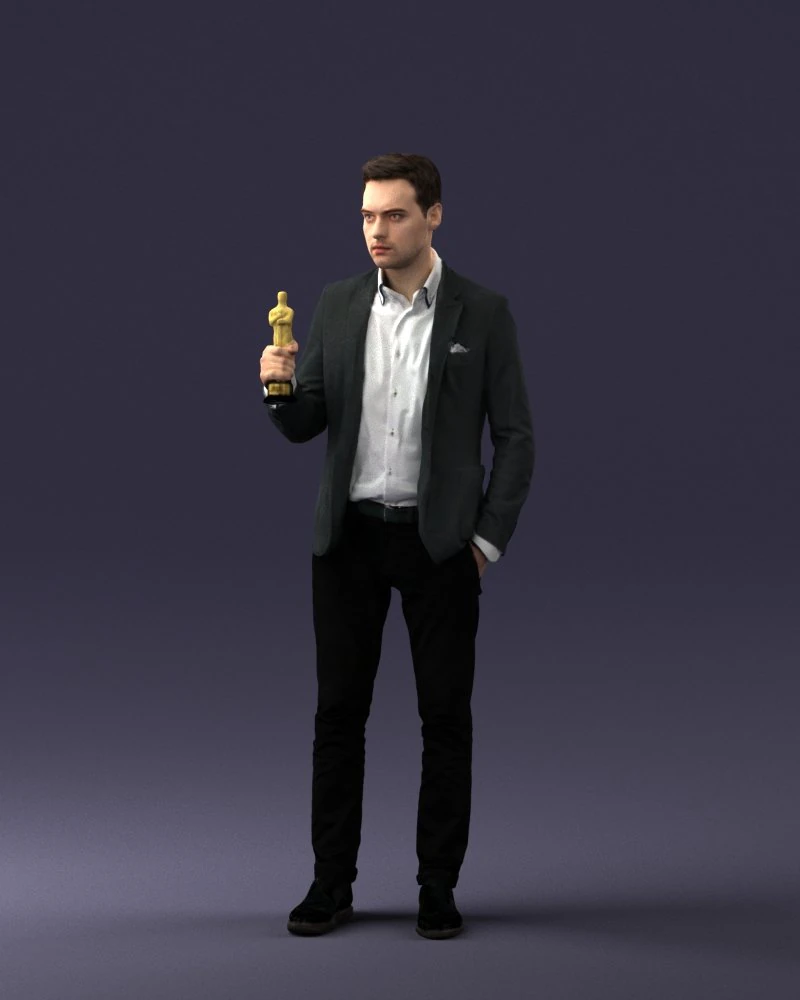 man with award 0524 3d print ready 3D Print Model .c4d .max .obj .3ds .fbx .stl .blend