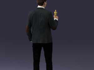 man with award 0524 3d print ready 3D Print Model
