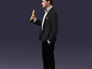 man with award 0524 3d print ready 3D Print Model