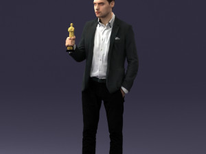 man with award 0524 3d print ready 3D Print Model