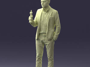 man with award 0524 3d print ready 3D Print Model