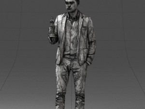 man with award 0524 3d print ready 3D Print Model