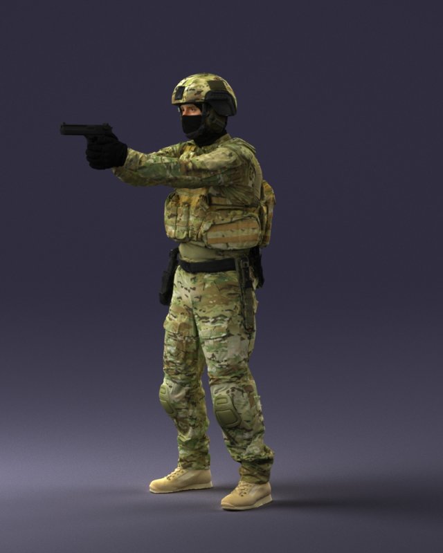 soldier 0510 Model 3D .c4d .max .obj .3ds .fbx .stl .blend 