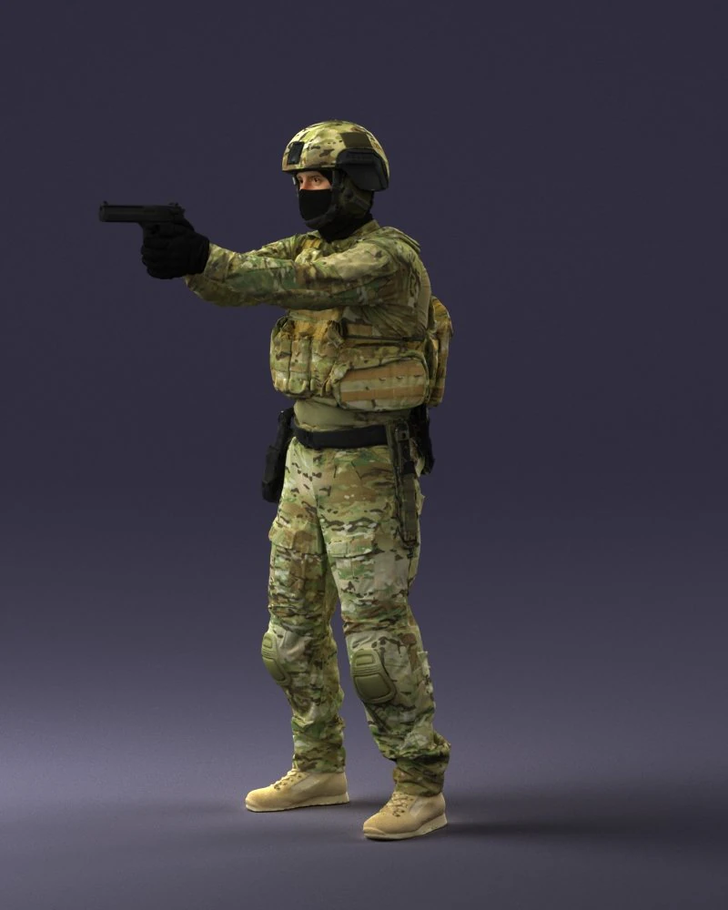 soldier 0510 3D Model .c4d .max .obj .3ds .fbx .stl .blend 