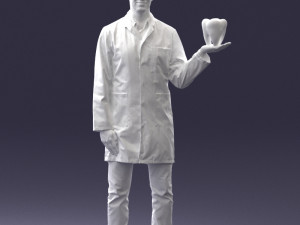 000088 Dentist Holding a Tooth 1030 3dp 3D Baskı Modeli