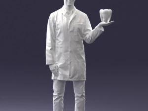000088 Dentist Holding a Tooth 1030 3dp 3D Print Model