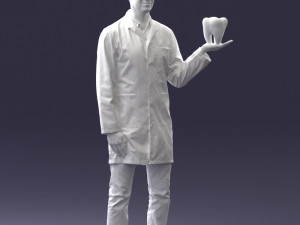 000088 Dentist Holding a Tooth 1030 3dp 3D Baskı Modeli