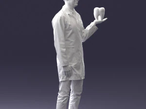 000088 Dentist Holding a Tooth 1030 3dp 3D Print Model