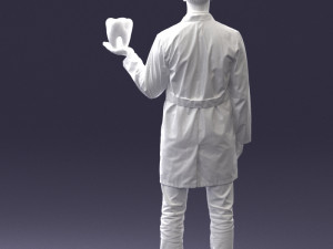 000088 Dentist Holding a Tooth 1030 3dp 3D Baskı Modeli