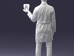 000088 Dentist Holding a Tooth 1030 3dp 3D Print Model