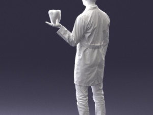 000088 Dentist Holding a Tooth 1030 3dp 3D Baskı Modeli