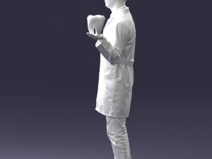 000088 Dentist Holding a Tooth 1030 3dp 3D Print Model