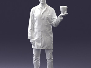 000088 Dentist Holding a Tooth 1030 3dp 3D Baskı Modeli