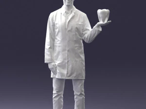 000088 Dentist Holding a Tooth 1030 3dp 3D Print Model