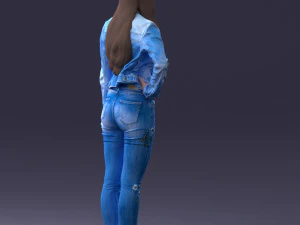 000079 Girl in Jeans Costume 0912 3dp 3D Print Model
