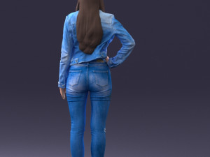 000079 Girl in Jeans Costume 0912 3dp 3D-Druckmodell