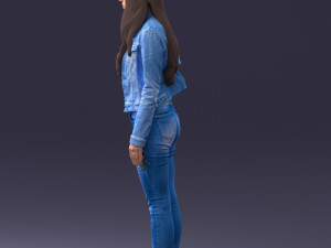 000079 Girl in Jeans Costume 0912 3dp 3D-Druckmodell