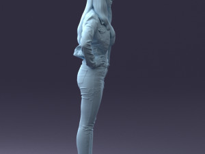 000079 Girl in Jeans Costume 0912 3dp 3D-Druckmodell