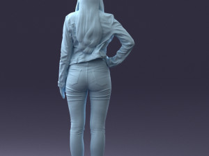 000079 Girl in Jeans Costume 0912 3dp 3D-Druckmodell