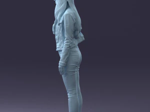 000079 Girl in Jeans Costume 0912 3dp 3D Print Model