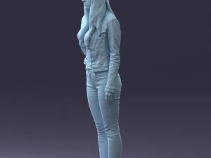 000079 Girl in Jeans Costume 0912 3dp 3D Print Model