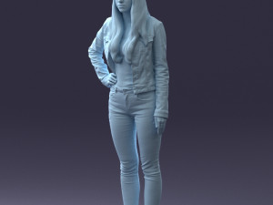 000079 Girl in Jeans Costume 0912 3dp 3D-Druckmodell