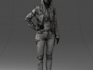 000079 Girl in Jeans Costume 0912 3dp 3D-Druckmodell