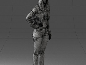 000079 Girl in Jeans Costume 0912 3dp 3D-Druckmodell