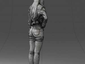 000079 Girl in Jeans Costume 0912 3dp 3D-Druckmodell