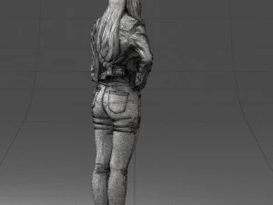 000079 Girl in Jeans Costume 0912 3dp 3D Print Model
