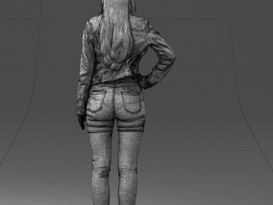 000079 Girl in Jeans Costume 0912 3dp 3D-Druckmodell