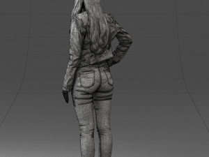 000079 Girl in Jeans Costume 0912 3dp 3D-Druckmodell
