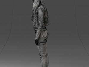 000079 Girl in Jeans Costume 0912 3dp 3D-Druckmodell
