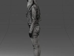 000079 Girl in Jeans Costume 0912 3dp 3D Print Model