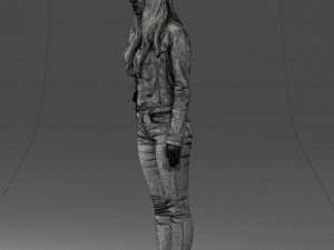000079 Girl in Jeans Costume 0912 3dp 3D-Druckmodell