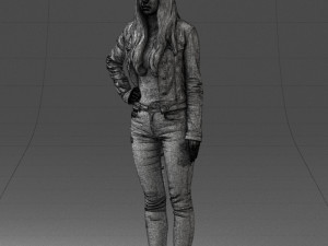 000079 Girl in Jeans Costume 0912 3dp 3D-Druckmodell