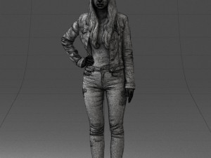 000079 Girl in Jeans Costume 0912 3dp 3D-Druckmodell