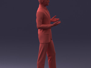 000126 Man in Plaid Suit Striped Slippers 0428 3dp Modelo de Impressão 3D