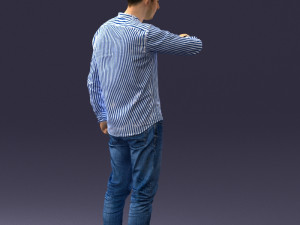 000129 Man Checking His Watch 0529 3dp 3D Baskı Modeli